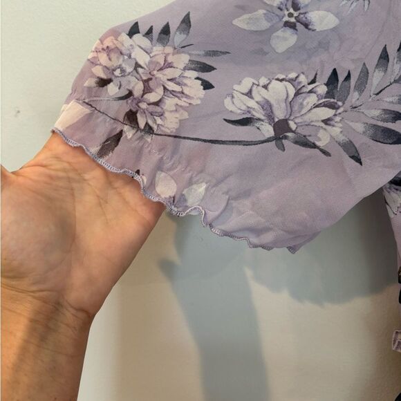 Elegant Purple Floral Maxi Dress - Picture 6 of 8